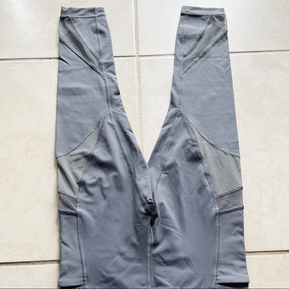 Lululemon High Rise Grey Leggings with Mesh Detailing - Picture 12 of 12
